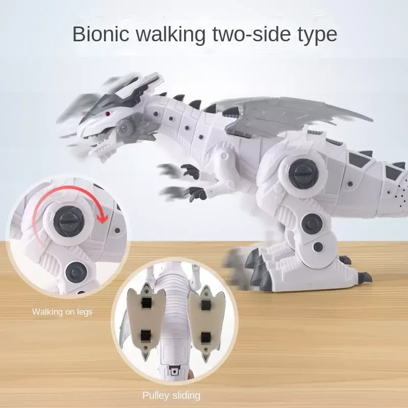 Новая электрическая интеллектуальная игрушка-динозавр со звуковым освещением имитация тираннозавра механический
