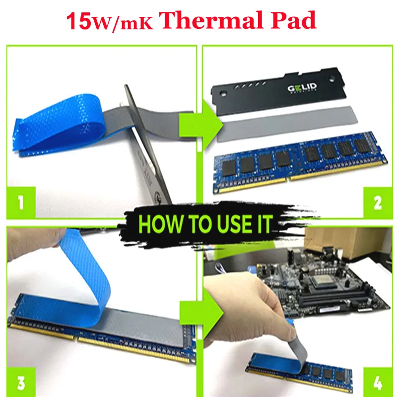 OEM Thermal Pad Factory 12.8w  Excellent thermal conductive silicone pad   Ultra-thin Thermal Gap Pad  Manufacturer for CPU GPU
