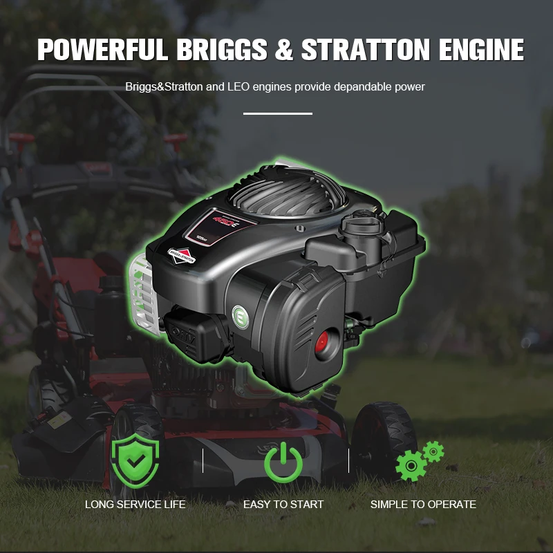 LEO LM51Z-2L(B&S625E) Garden Tool villa cutter grass gasoline lawn mower with BS engine steel chassis mower