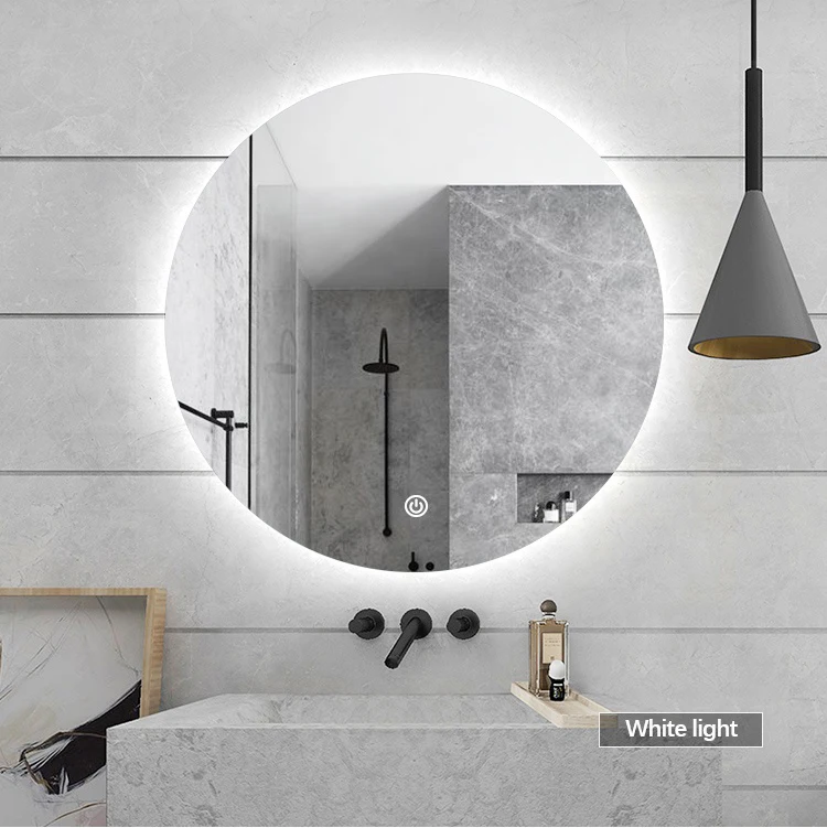 Factory Price Small Round Backlit LED Mirror Touch Sensor Smart Mirror for Home/Bathroom/Hotel/Mall/Hair Salon