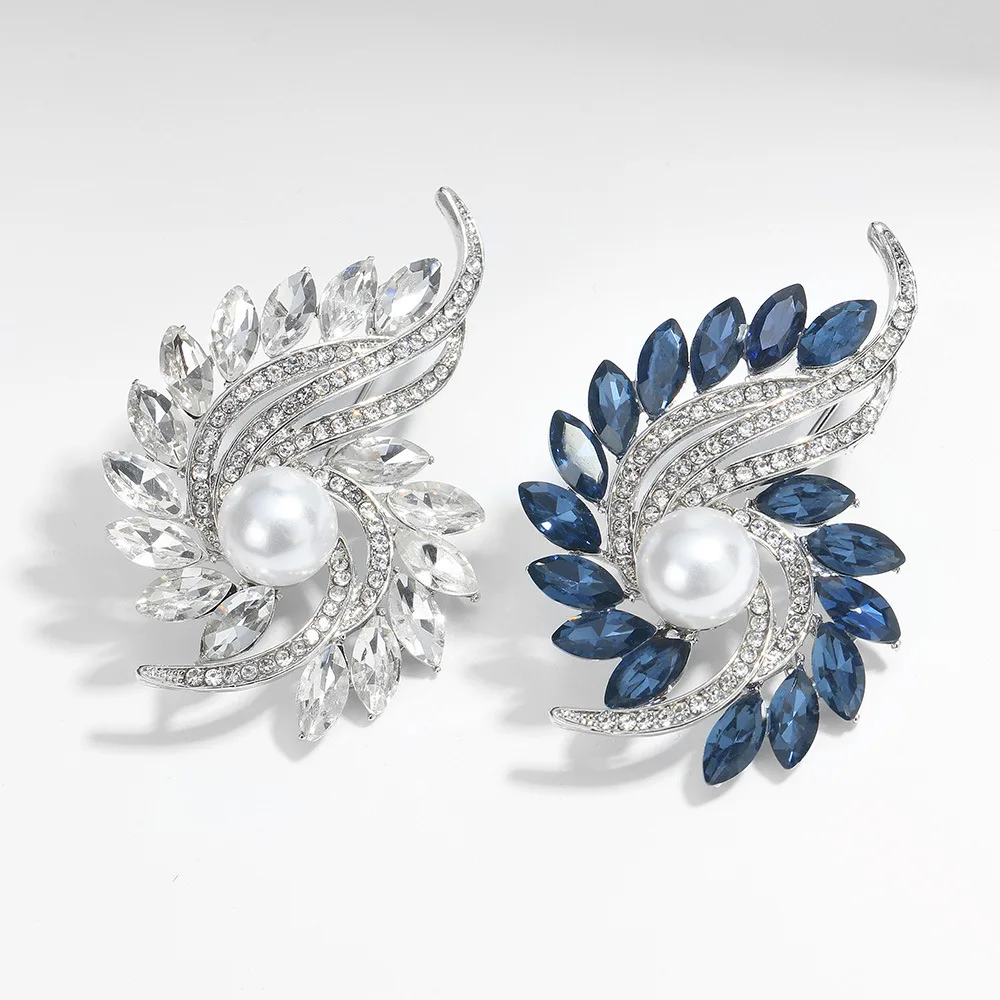 Fashion Flower Rhinestone Pearl Brooches Wholesale 2024 Women Brooch Pins Jewelry Clothing Accessories