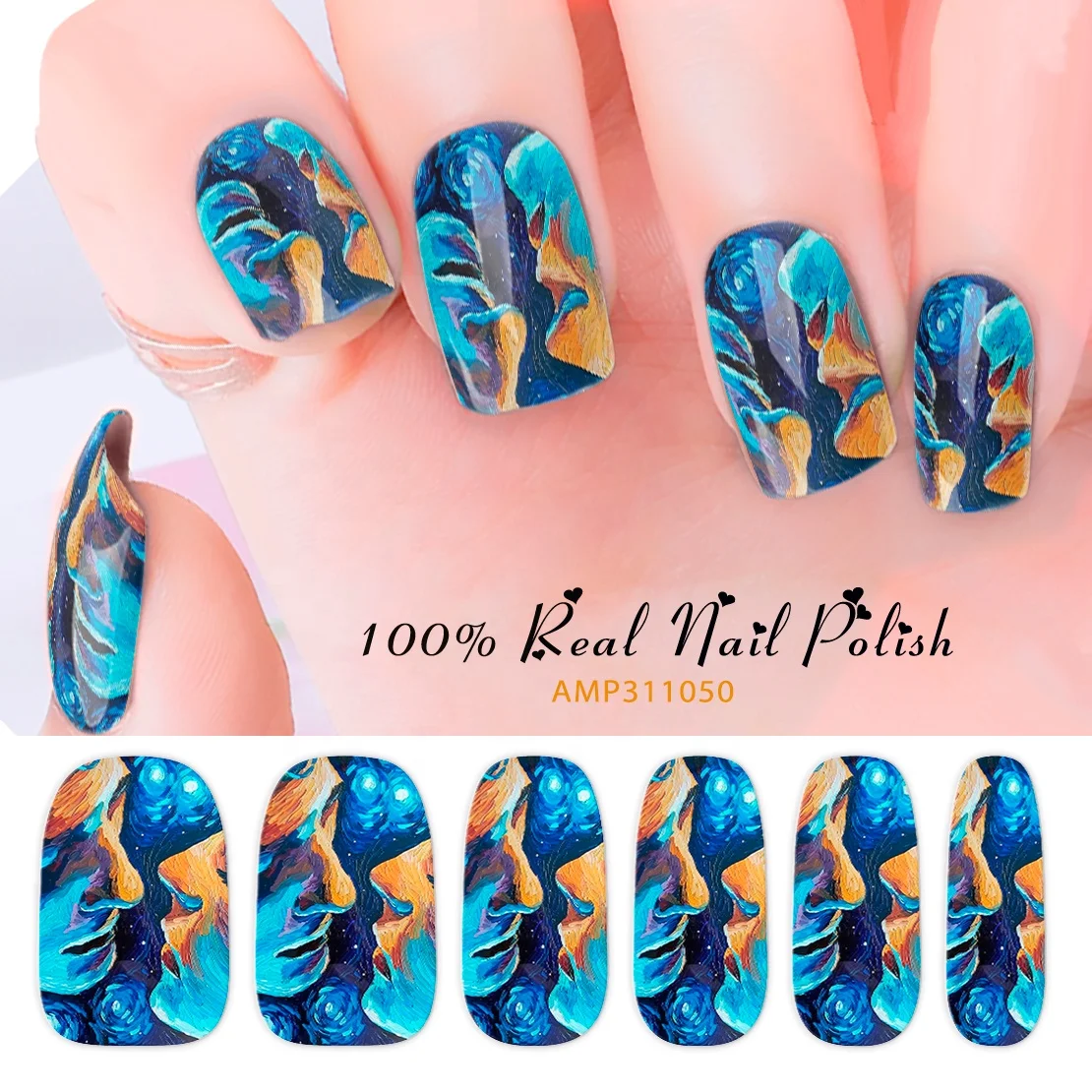 AMP/Olivia free samples full coverage self-adhesive nail polish decals