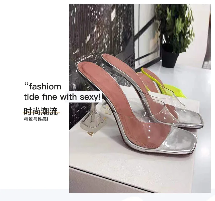 New Fashion Spring and Summer Slides Sandals for Women Slippers Transparent PVC Women Shoes Dropshipping Wholesale Custom Design