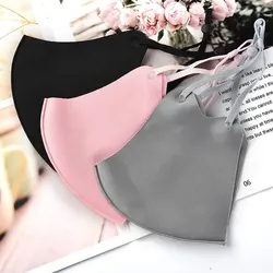 Custom Logo High Quality Washable Cloth Fabric Black Face Mask Adjustable Facemask Adult kids Party Masks