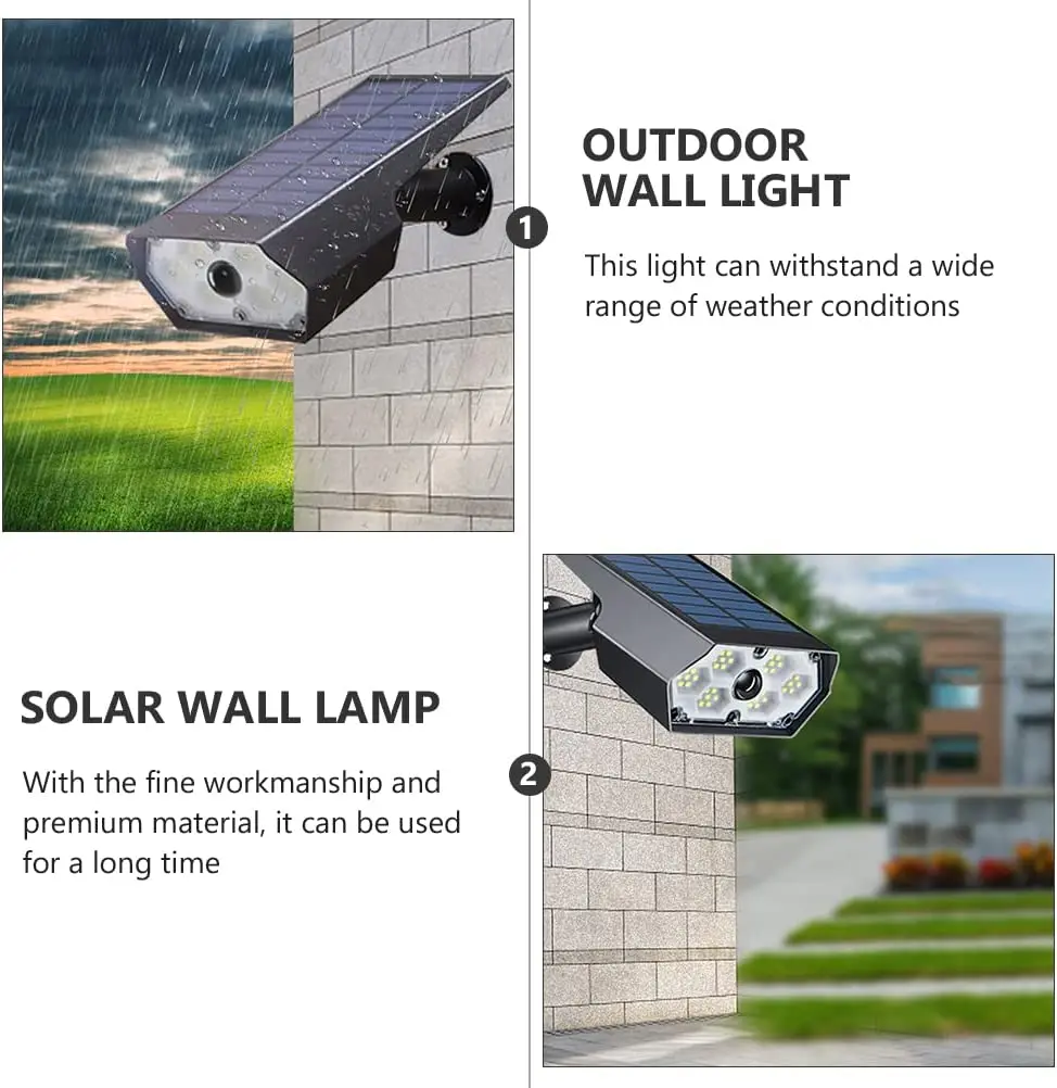 Guangqing 3RD Gear Mode Intelligent LED Solar Garden Lights Hot Sale with ABS Body IP65 for Lawn Patio Pathway Yard Deck Walkway