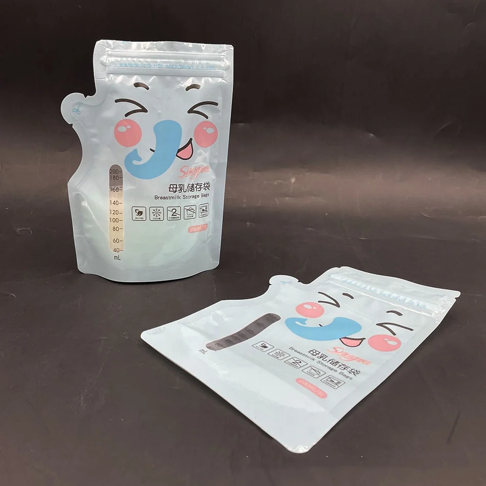 Customized LOGO 250ML Milk Storage Bag Universal Breast Milk Bag In Spot ! Breast Milk Preservation Bag