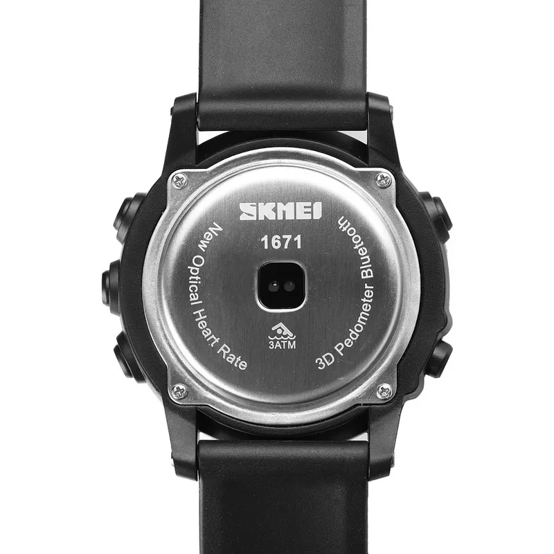 China Skmei 1671 Waterproof Heart Rate Smart watch factory supply Men Women sport with ios android smartwatch