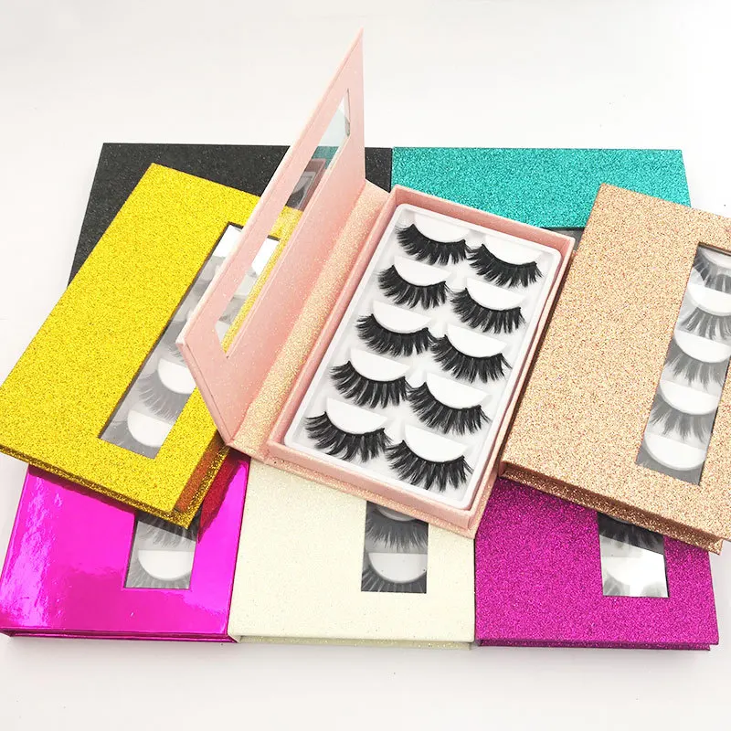 New Style costume eye lashes 3d Mink Eyelashes Private Label Custom Fur Lashes 5 pair eyelash packaging 18 mm eyelashes