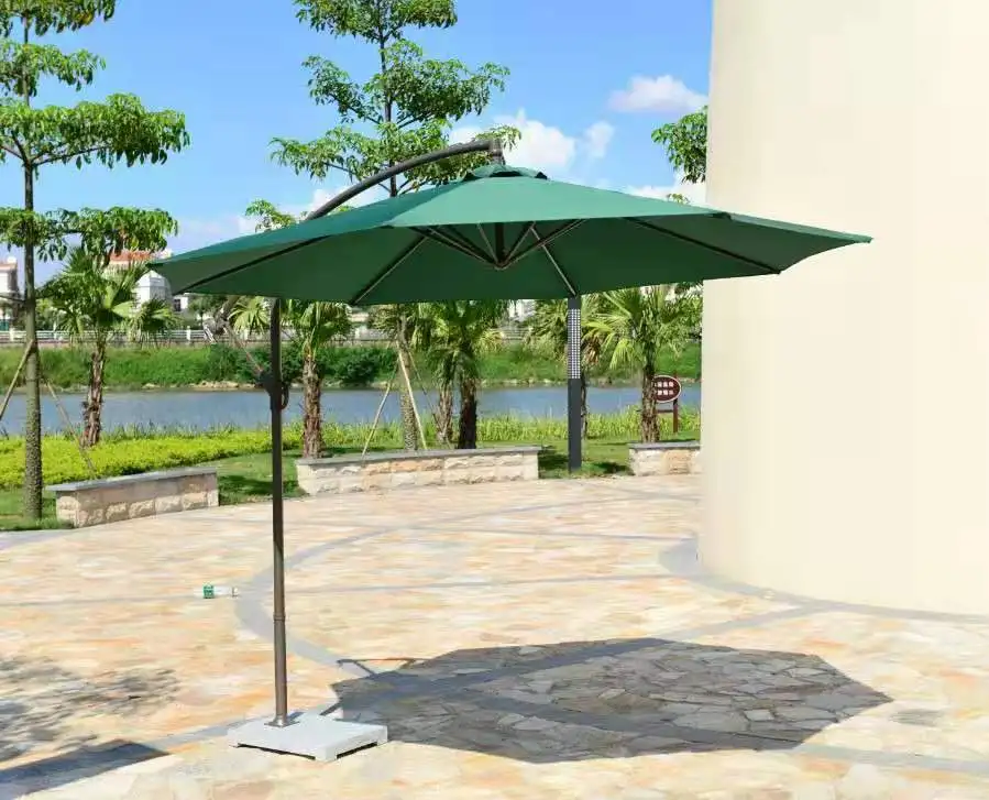 SUNDAY Heavy Duty Outdoor Parasol Umbrella Commercial Aluminum Garden Restaurant Market Manual Control Waterproof Sun Protection