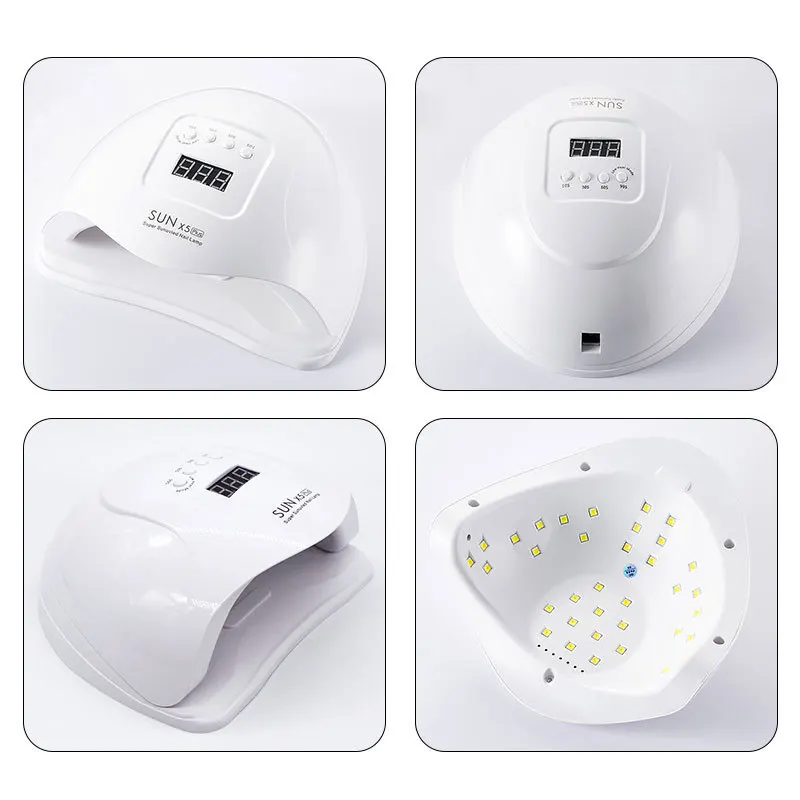 120W UV Gel Nail Lamp SUN X5 Plus LED Nail Light Fast Dryer for Gel Polish Curing with 4 Timers Setting Smart Sensor