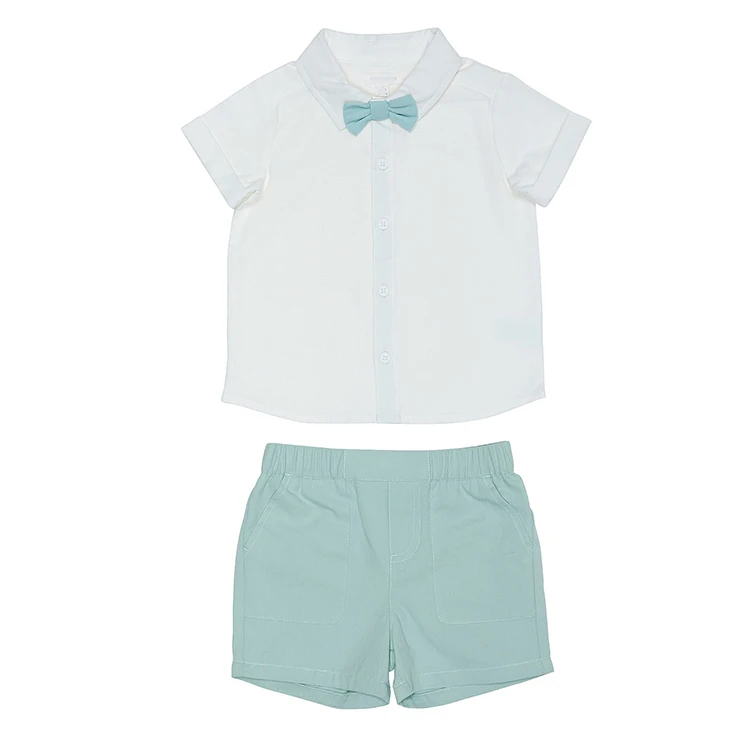 OEM China Manufacturers Custom Shades Kids Custom Logo Clothes  Apparel Processing Services Summer Kids Boys Clothing Set Custom