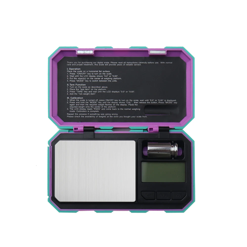 Portable  Mini Pocket Scale  Jewelry Grain Shock Proof Case Power Cable Batteries Gold Detection