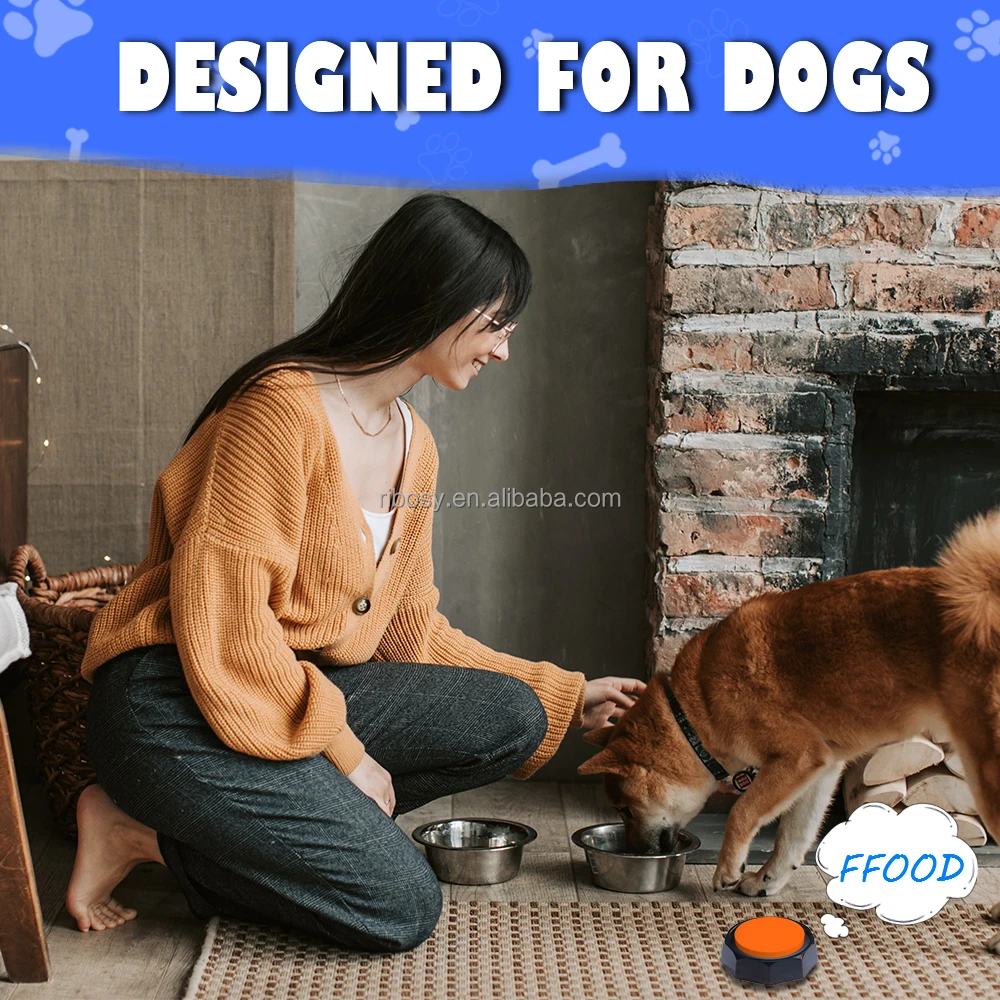 Set of 8 Custom Dog Recordable Buttons, Dog Training Buzzers for Communication, Teach Your Dog to Talk