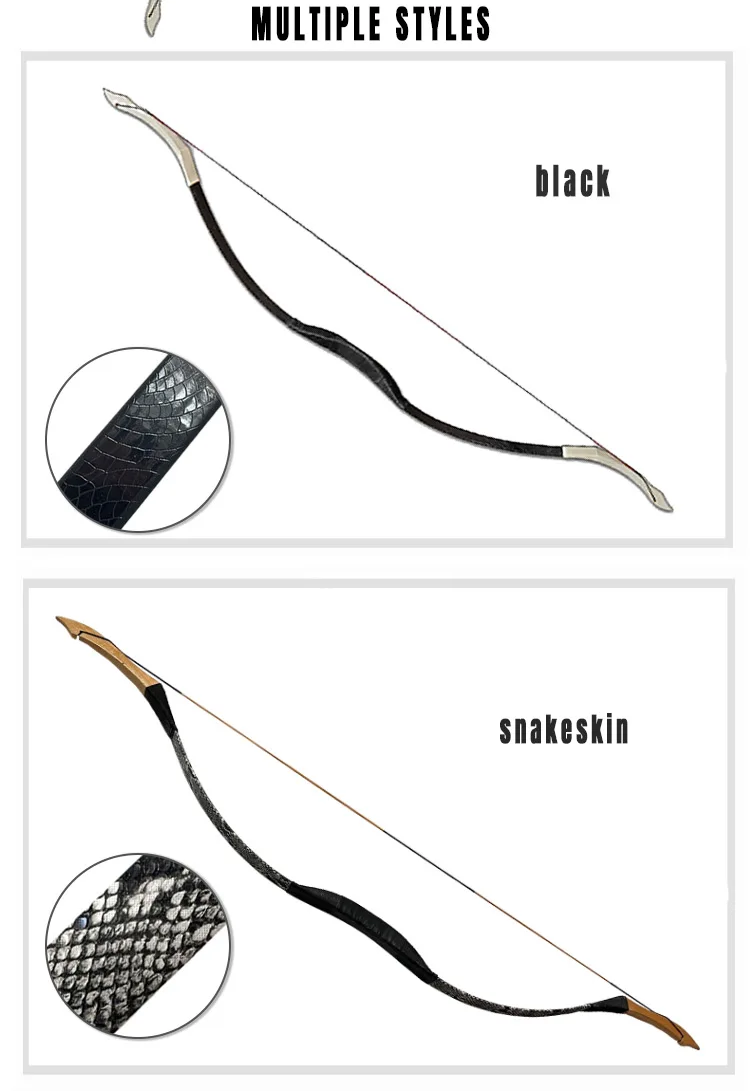 Hi Top 40Lbs 50Lbs Left-Handed-Archery Wooden Bow Archery Traditional Long Horse Bow 30 Lbs Horse Bow And Arrow For Sale