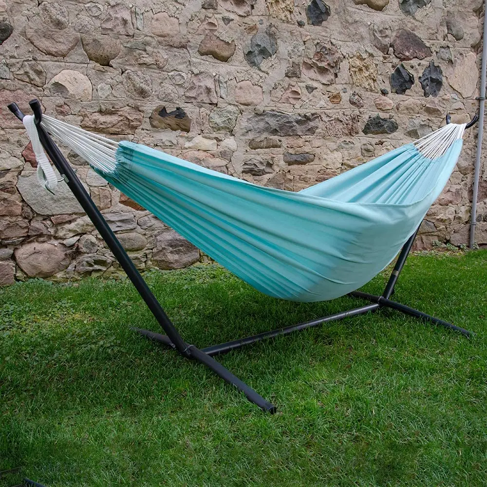 Double Hammock With Steel Stand Cotton Hammock With Stand Folding