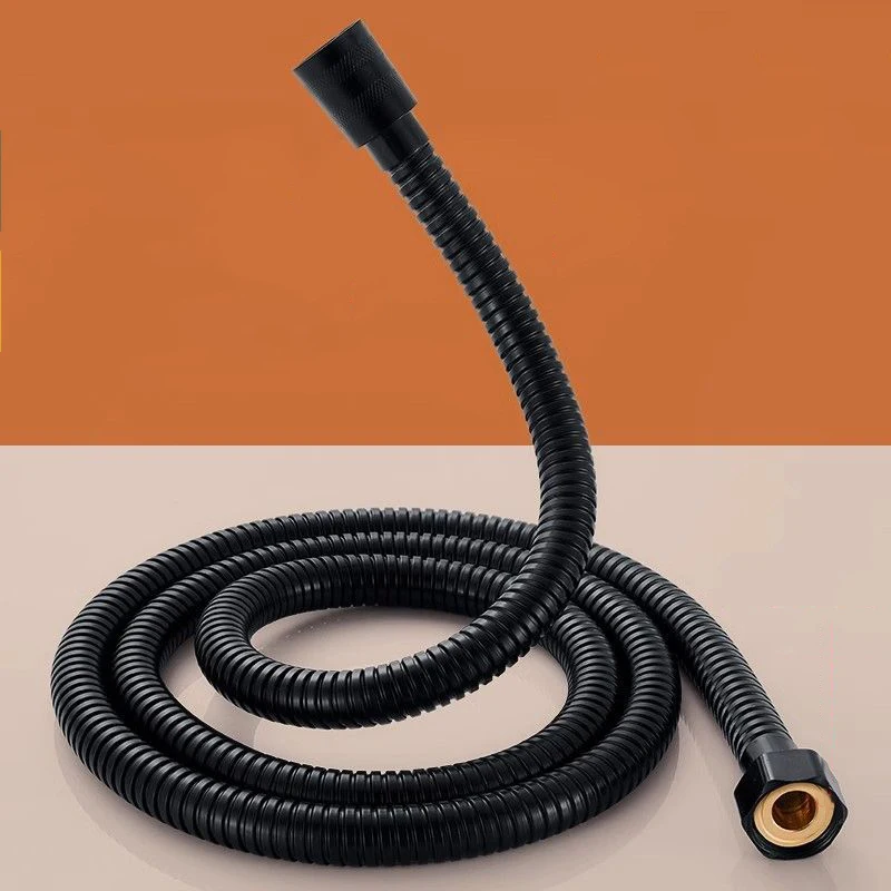 Black Shower Hose With High quality Stainless Steel  For Bathroom
