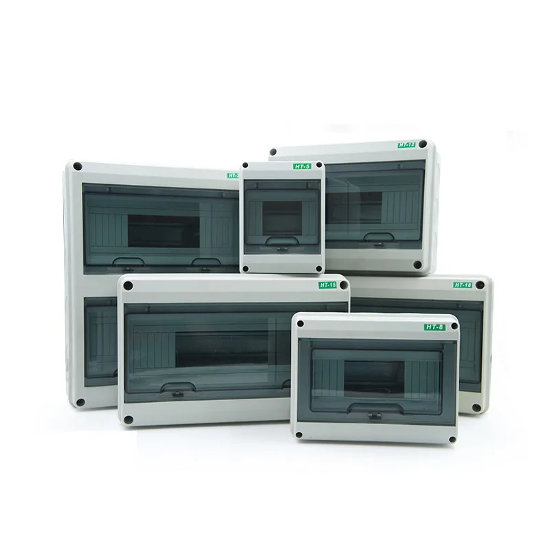HT-15 series waterproof and dustproof portable surface mount distribution box plastic mcb circuit breaker distribution box