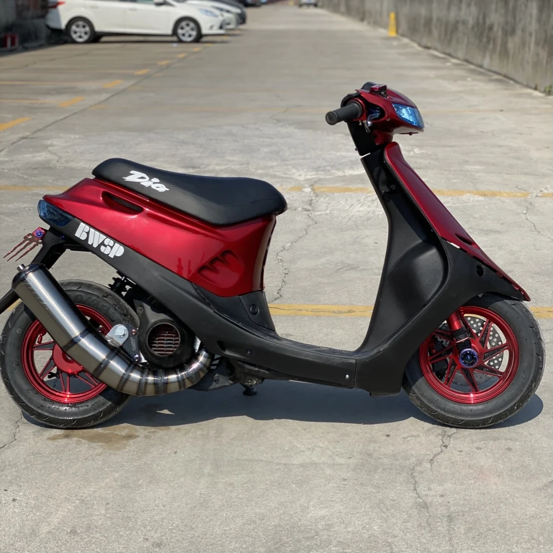 JISO DIO50 Motorcycle Exhaust Scooter  Muffler Tuning Upgrade Dio 50 Scooter Parts For For Honda DIO AF18 AF25 90cc-125ccRacing