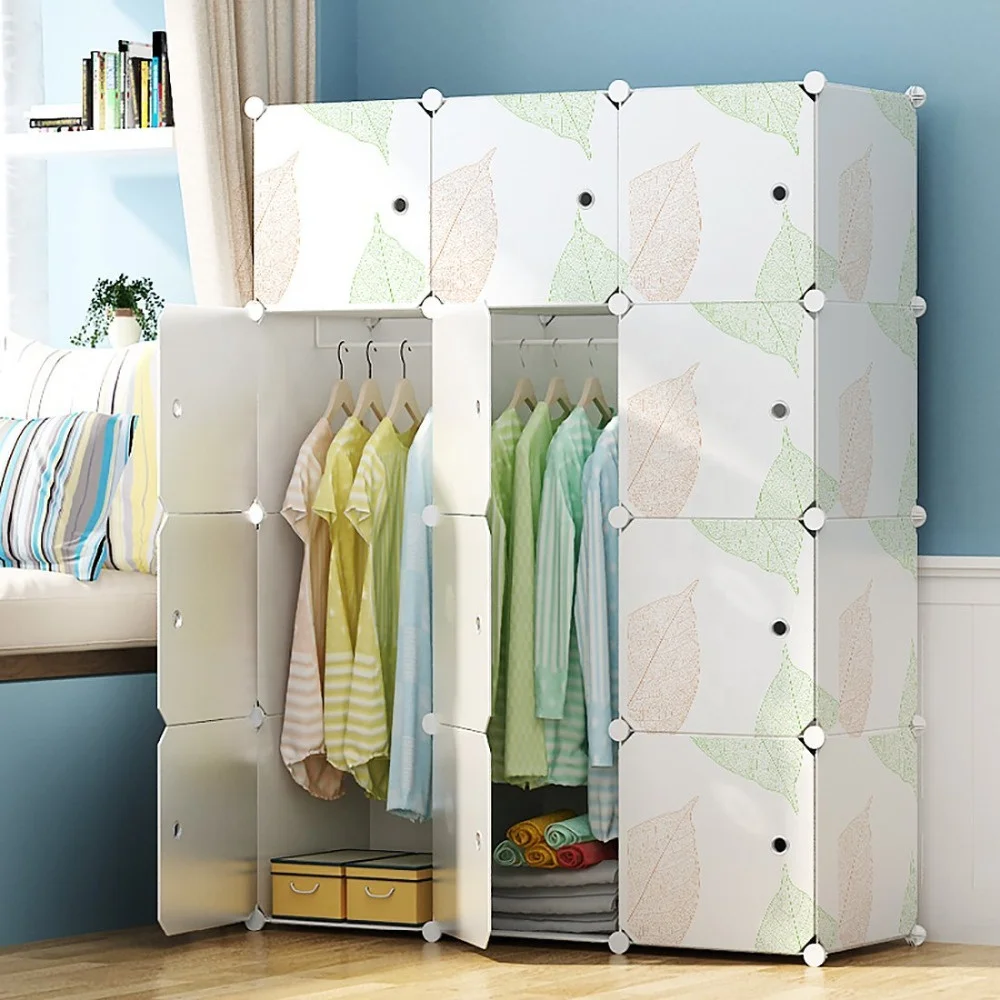 Wardrobe for Hanging Clothes, Combination Armoire, Modular Cabinet for Space Saving