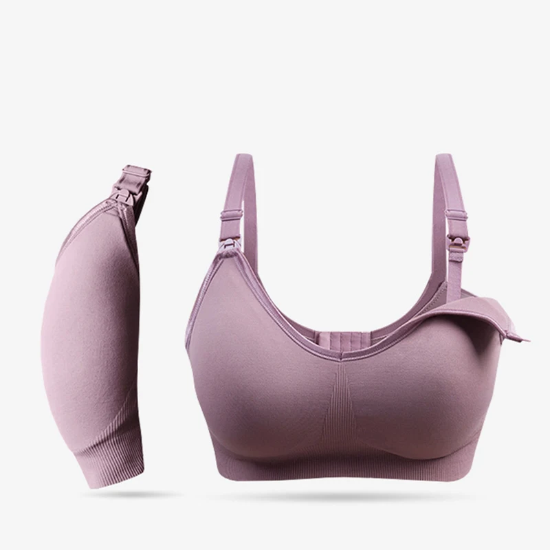 
Women Maternity Lycra Cotton Front Open Nursing Bra Wireless Comfortable Breathable Soft Full Cup Underwear 