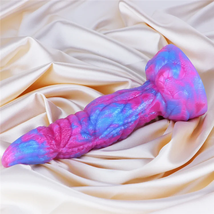 Alien Monster Dildo Double Stimulation Anal Mixed Color Liquid Silicone Dildo For Man Woman Couples