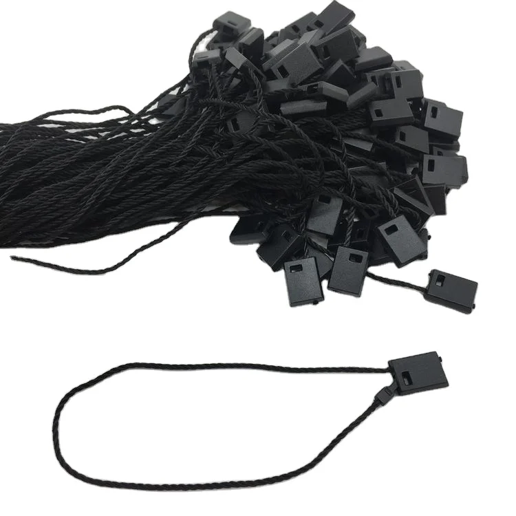 100pcs Black color  common hangtag string for Garment