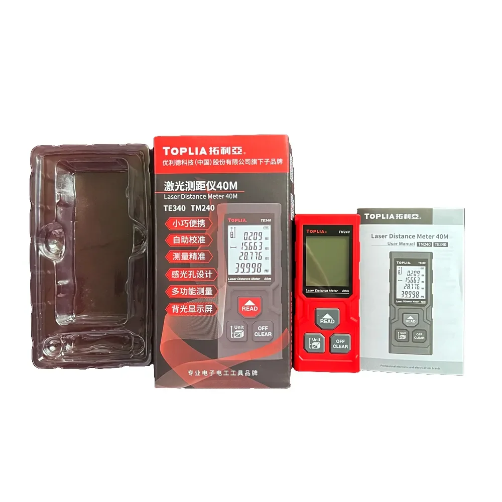 TOPLIA Laser Distance measurer 40m TM240 TE340 Digital Laser distance meter