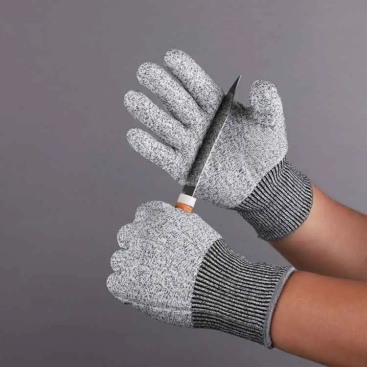 Factory direct supply of wear resistant HPPE anti cut gloves for kitchen
