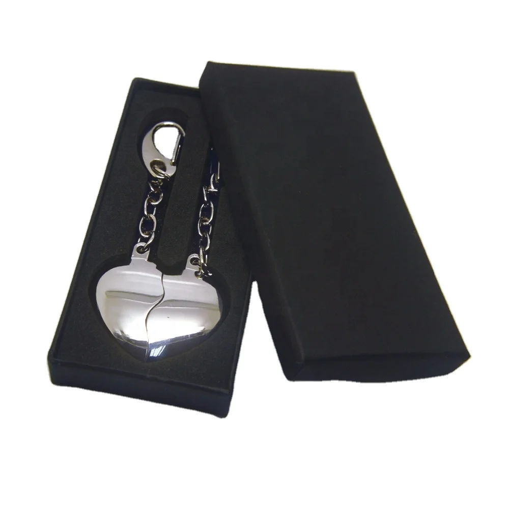 Custom couple keychain Love key Half Heart Shaped keychain