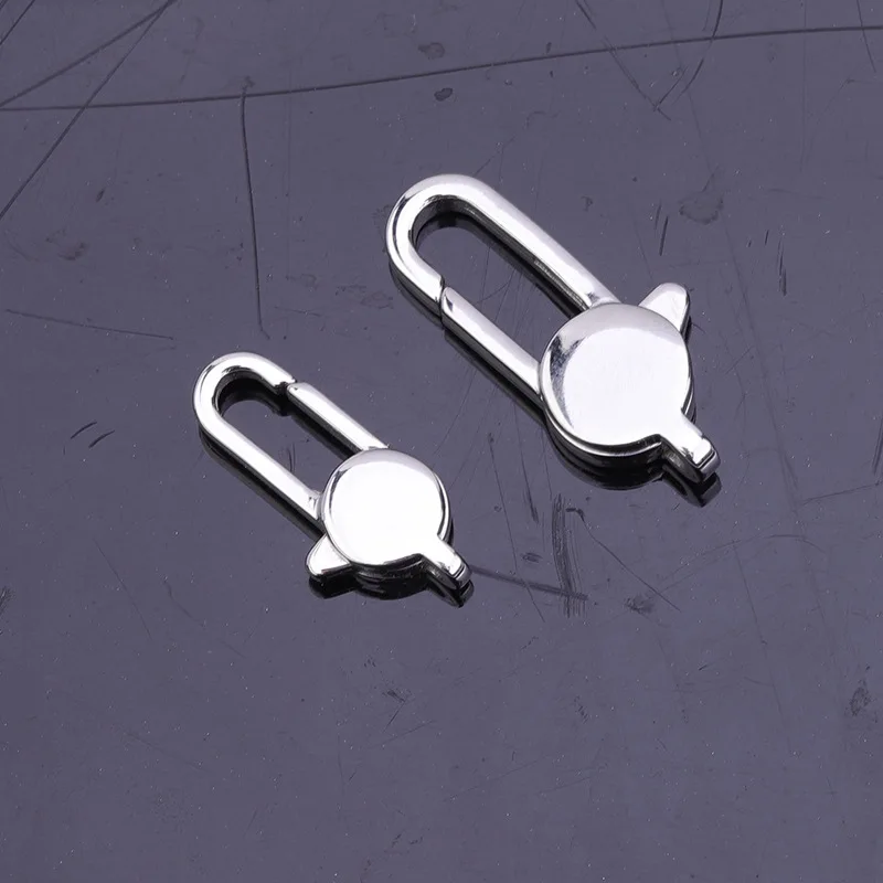VEROMCA Hip Hop Locking Clasps Accessories For Bracelet Stainless Steel Clasps key chain clasp For Jewelry Making