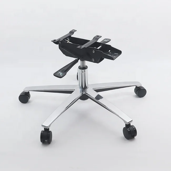 Chrome Leg Aluminum Alloy Rotate Chair Mesh Bases Office chair parts