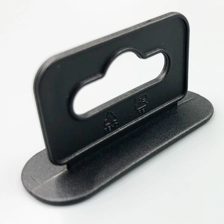 Лидер продаж Европейский крючок из плоского черного пластика размером 44 мм для демонстрации