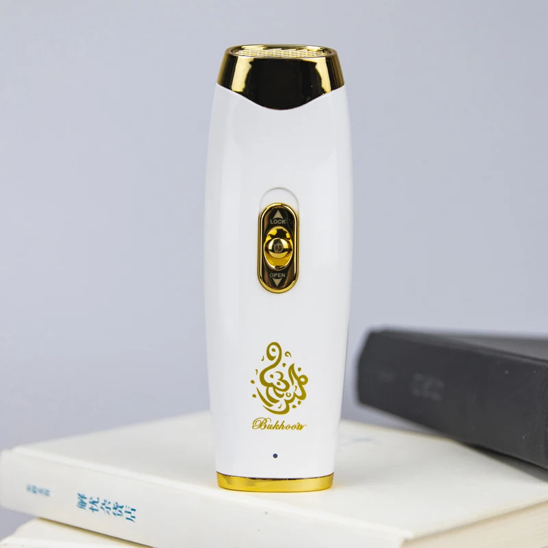 USB bakhoor arabic luxury incense burner lady women hair aroma  mini black and golden middle Arabic metal Electronic incense