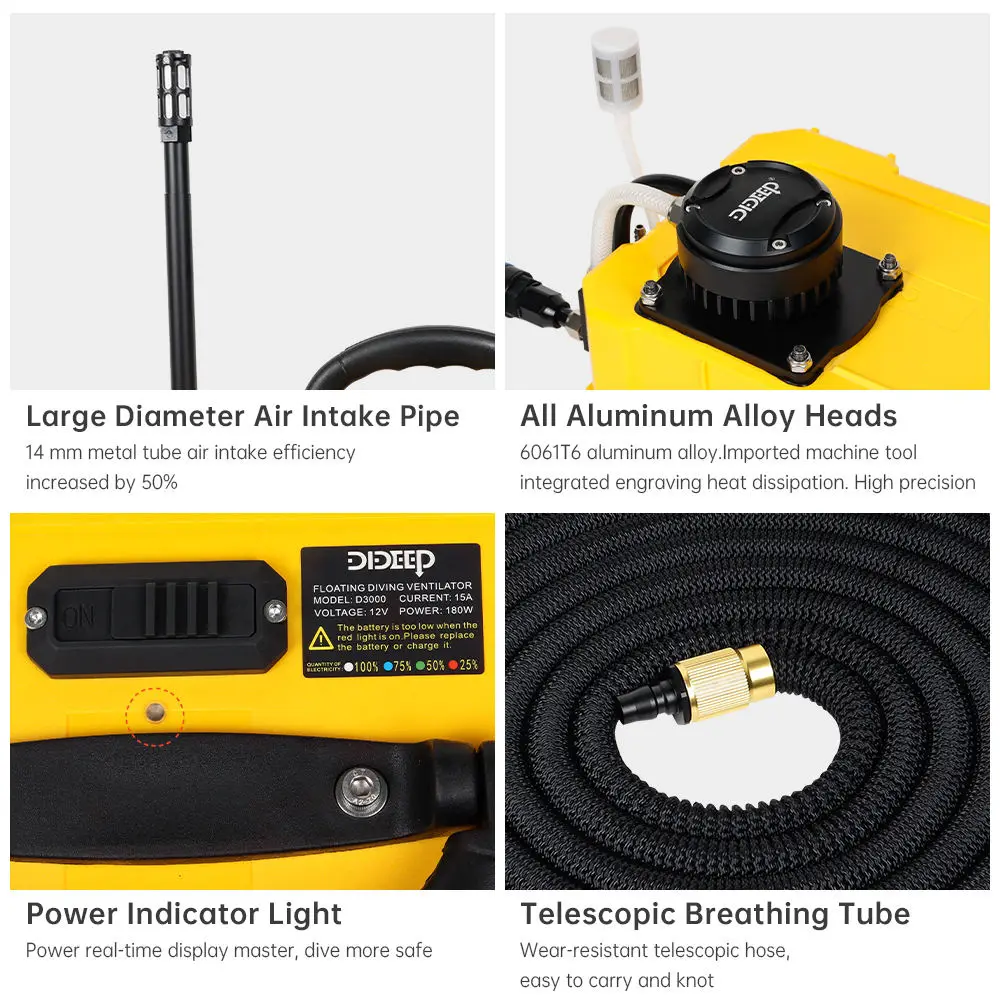 Портативный Электрический мини-вентилятор для подводного плавания воздушный компрессор система дыхания