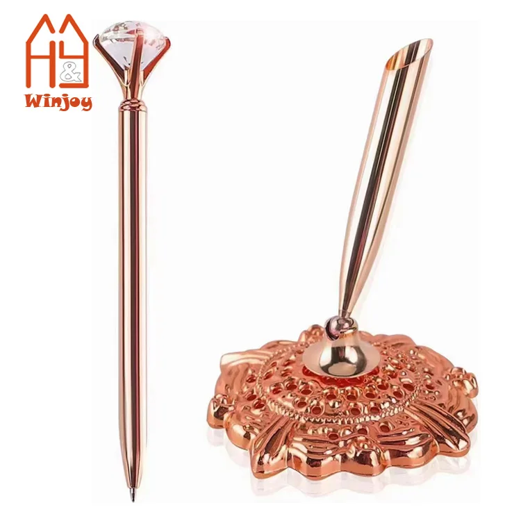 Custom Diamond Crystal Top Fashion Metal Ballpoint Pen For Women & Girls,Office Bank Gift Pens With Customized Logo Printing