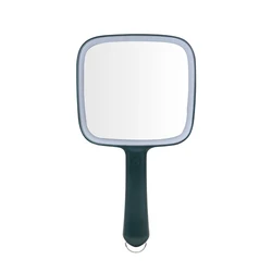 barber handheld mirror logo custom led hand mirror with handle