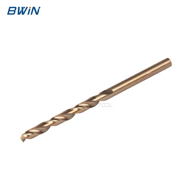 
BWIN OEM Factory 304 stainless steel Straight shank twist drill bit for steel and copper drilling 