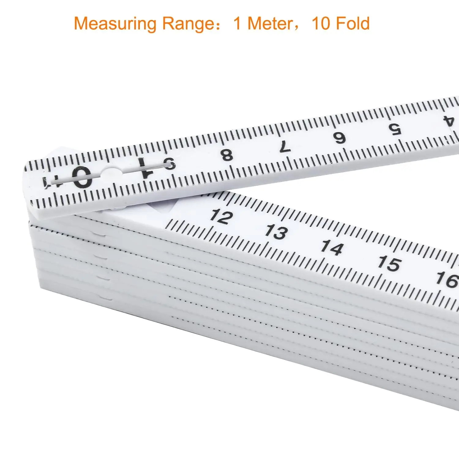 White ABS Folding Ruler suitable for measuring woodworking project