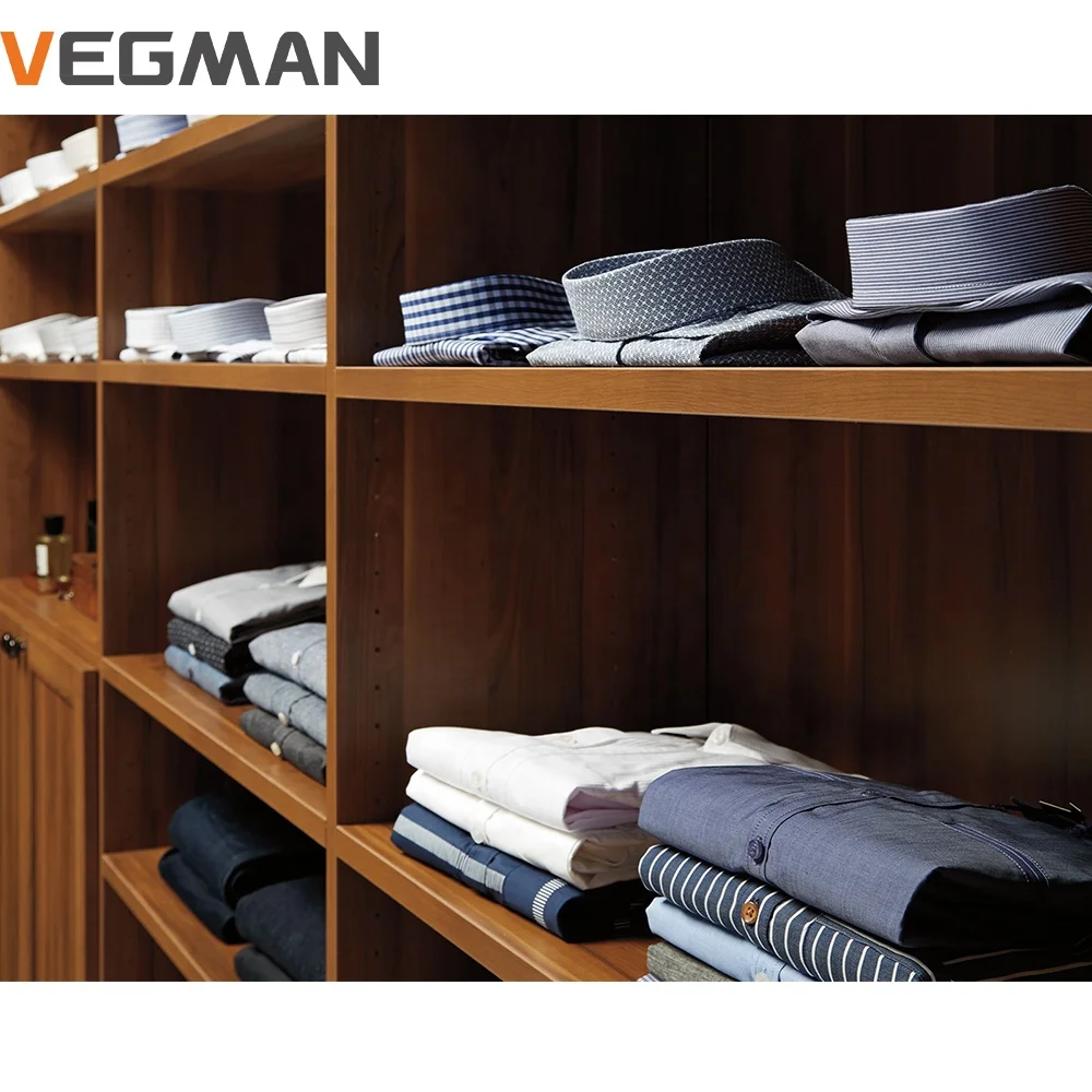 Solid Wood Luxury Open Wardrobe Home Bedroom Modern Simple Clothes Custom Cabinet