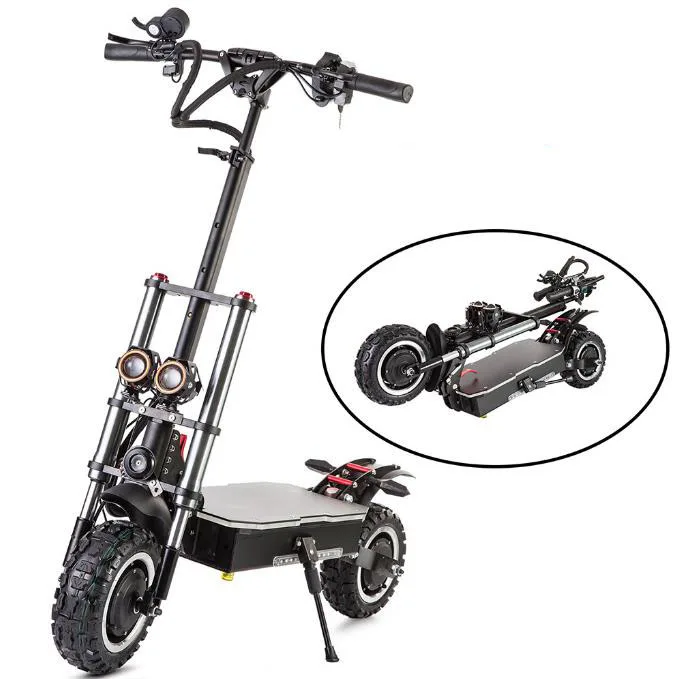 1600w dual motor folding fat tire electric scooter adult power two wheels scooter electric