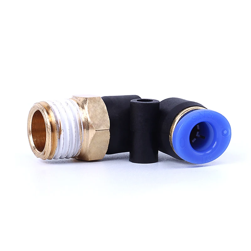 SNS SPL Series Male Elbow Brass And Plastic Push To Connect Pneumatic Tube Fitting