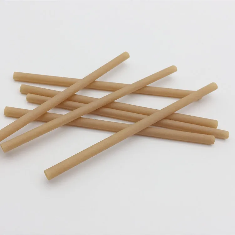 Biodegradable Eco Friendly disposable sugarcane straws customized for boba tea drinking