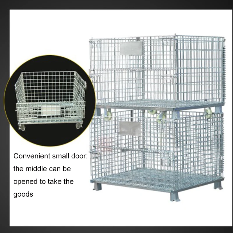 2022 Hot Selling Storage Foldable Metal Wire Mesh Box Pallet Cage