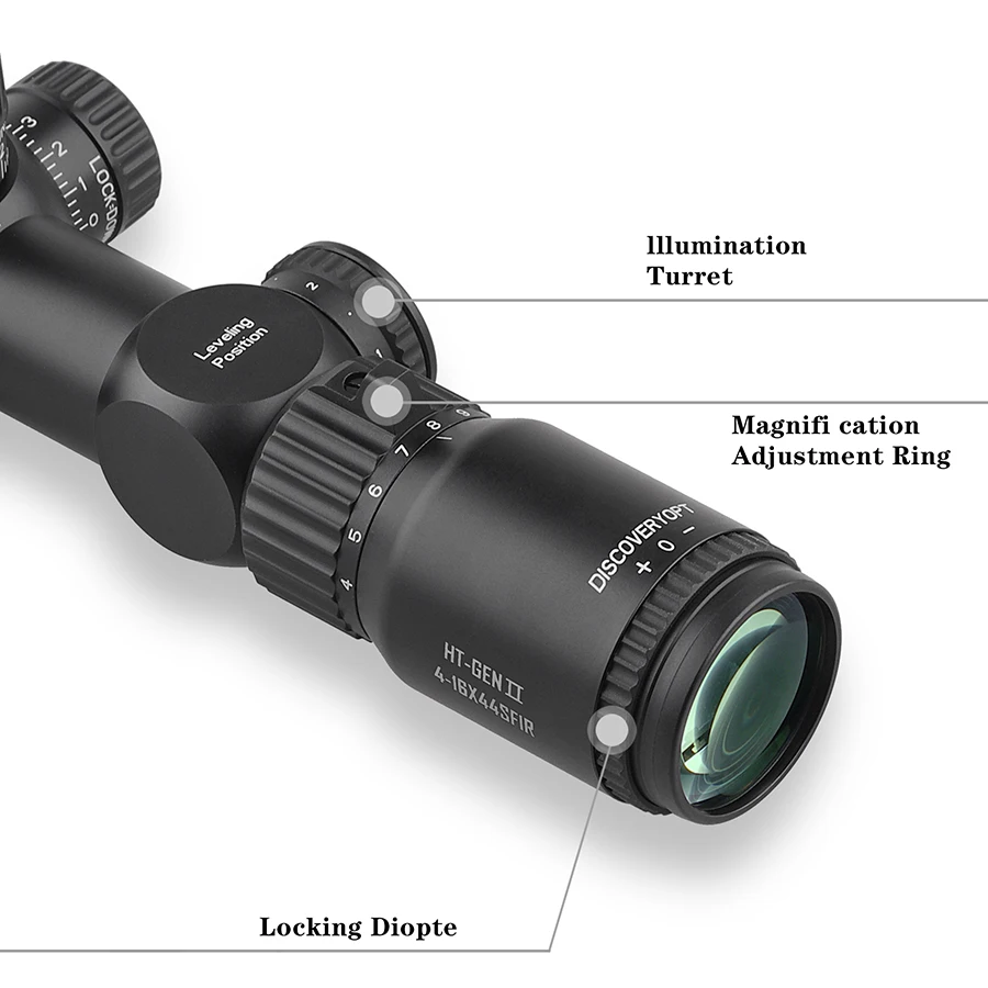 DiscoveryOpt New Optics Long Range Sight Scope HT-GEN2 4-16X44SFIR Outdoor Sport Tactical Shooting Sight Scope