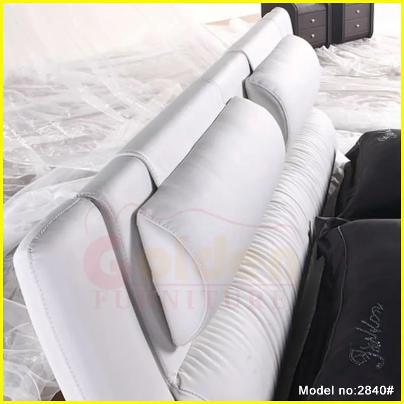 synthetic leather latest design bed white leather king bed frame bedroom bed