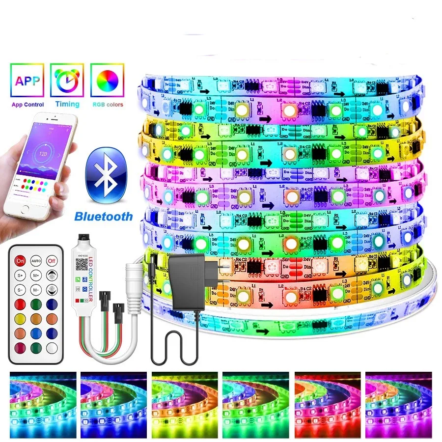 Dropshipping Ws2812b Disco Running Sequential Addressable Rgb ic 2811 Adressable Dream Led Strip Lights  Ws2811 Led Strip