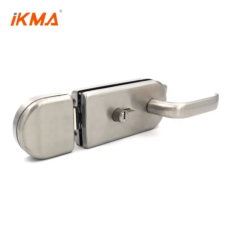 Modern design office entrance stainless steel 304/201 swing oval with key handle door lock