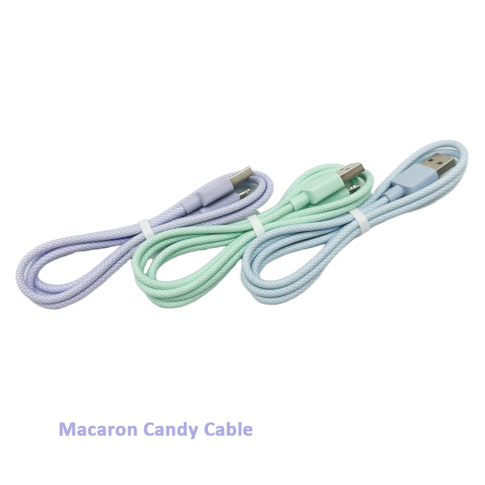 Factory Wholesale Macarons Colors Charging Data Cable For Type c Micro USB Android Phone For Mobile Phone Power Bank