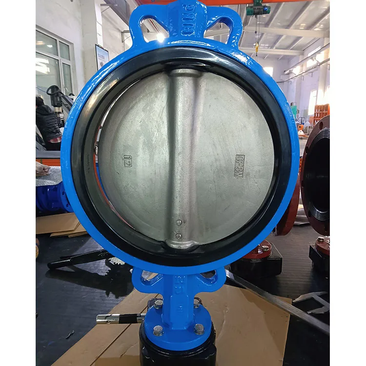 cast iron ductile iron pn10/16/10k/class150 wafer type butterfly valve with epdm seat, ss304 disc