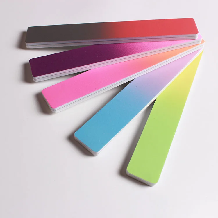 China supplier nail care tools eva gradient color 2 side nail buffer